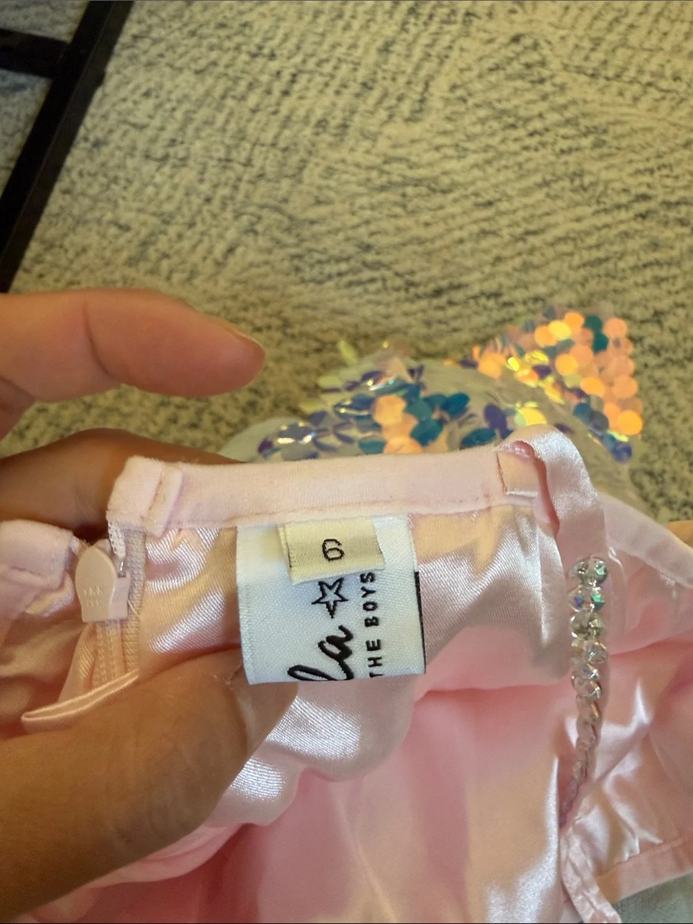 Lola and the Boys Iridescent Sequin Dress Size 6